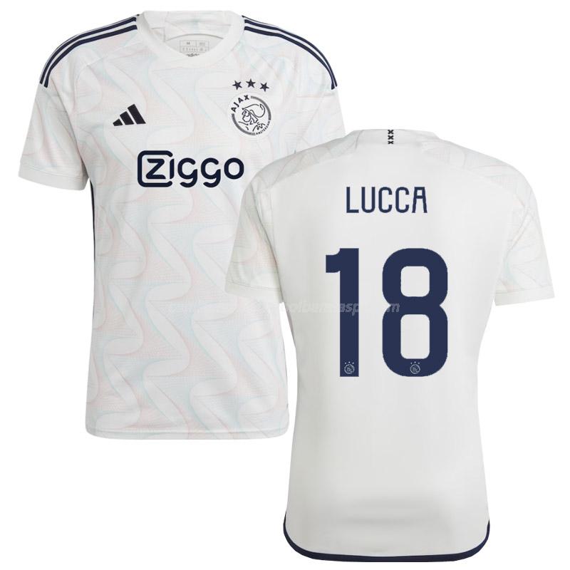 camisola ajax lucca equipamento suplente 2023-24