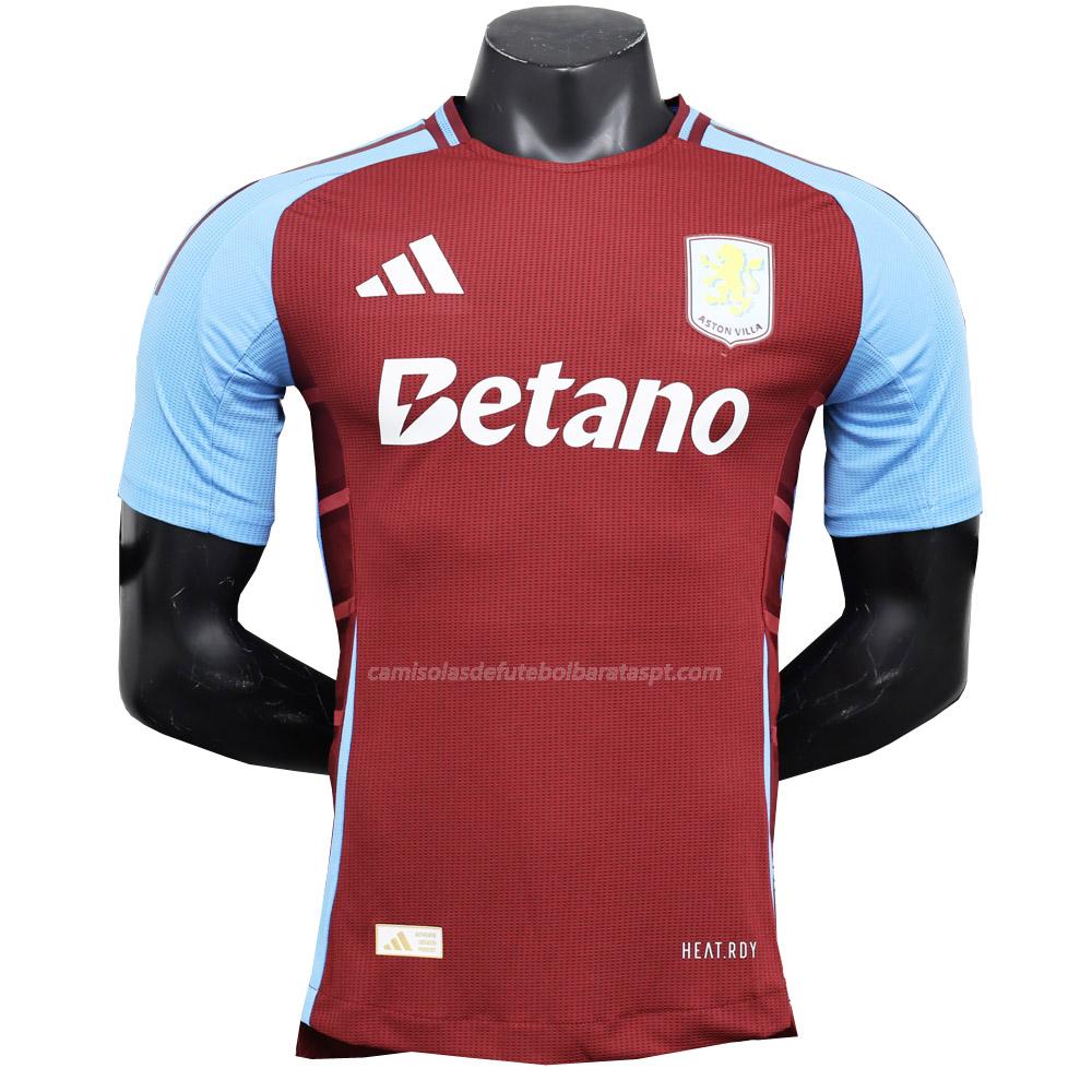 camisola aston villa edição player equipamento principal 2024-25