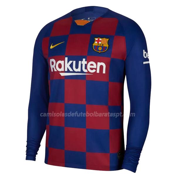 camisola barcelona manga comprida equipamento principal 2019-2020