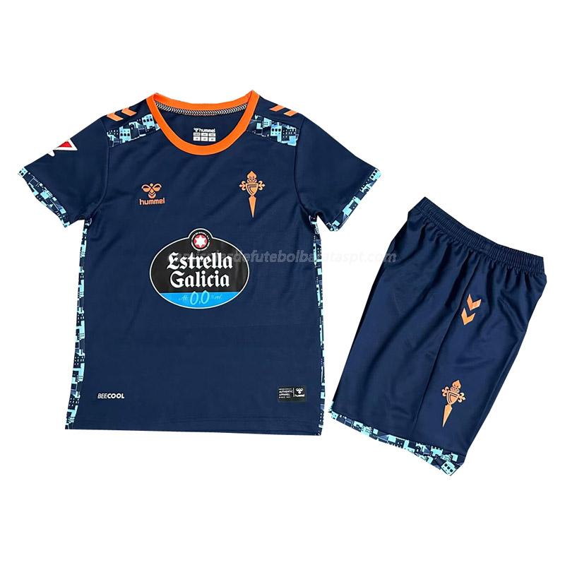 camisola celta de vigo crianças equipamento suplente 2024-25