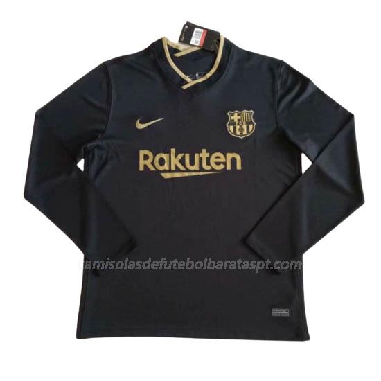 camisola fc barcelona manga comprida equipamento suplente 2020-21