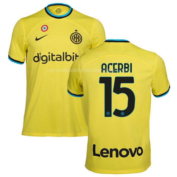 camisola inter de milão acerbi equipamento alternativo 2022-23