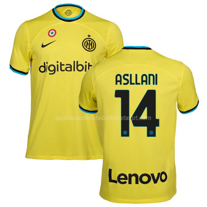 camisola inter de milão asllani equipamento alternativo 2022-23