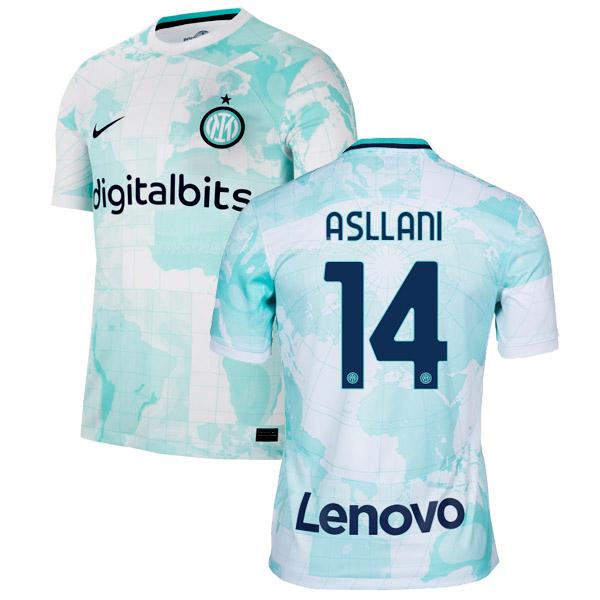 camisola inter de milão asllani equipamento suplente 2022-23