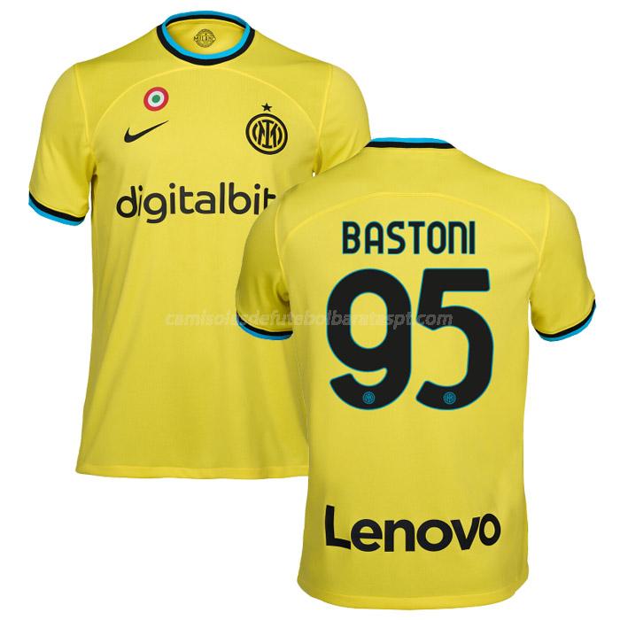 camisola inter de milão bastoni equipamento alternativo 2022-23