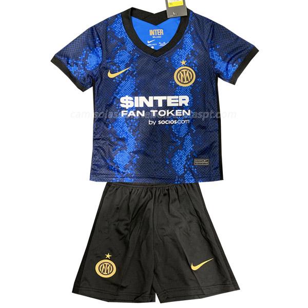 camisola inter de milão crianças equipamento principal 2021-22