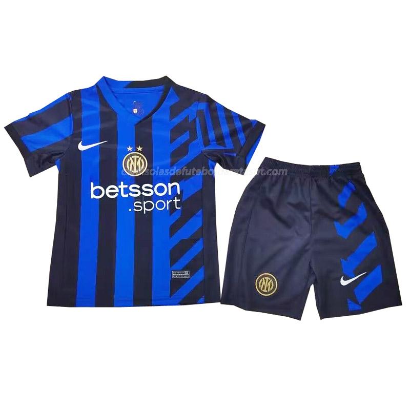 camisola inter de milão crianças equipamento principal 2024-25