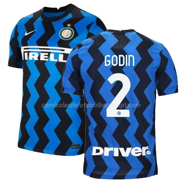 camisola inter de milão godin equipamento principal 2020-21