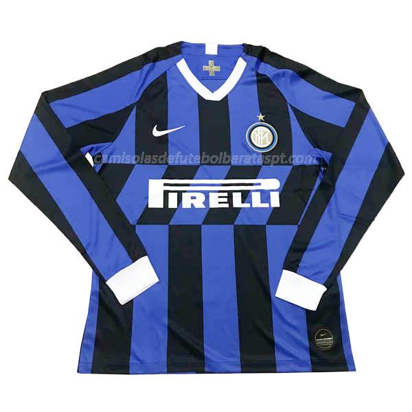 camisola inter de milão manga comprida equipamento principal 2019-2020