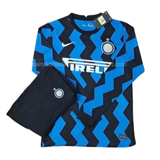 camisola inter de milão manga comprida equipamento principal 2020-21