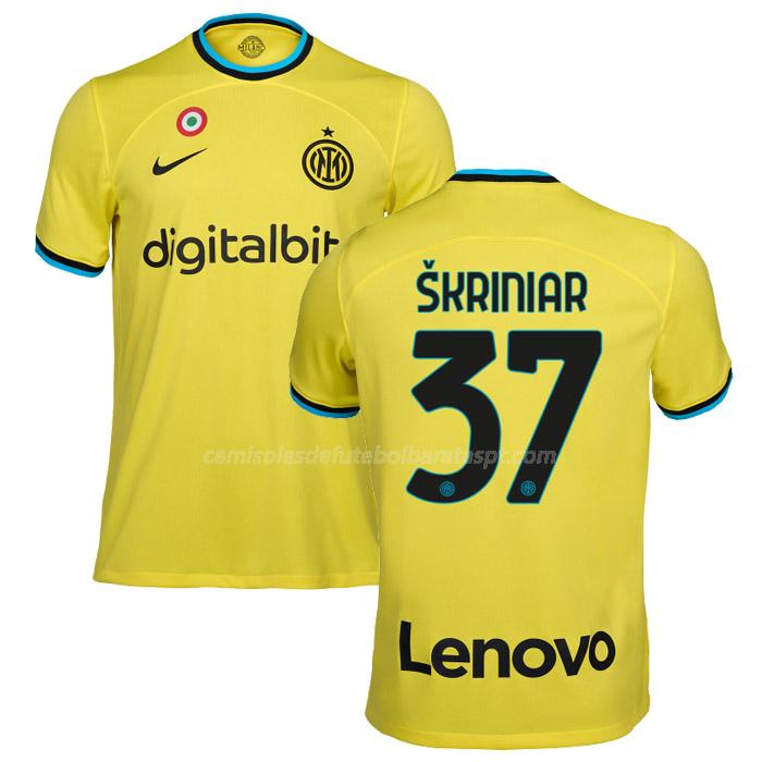 camisola inter de milão skriniar equipamento alternativo 2022-23