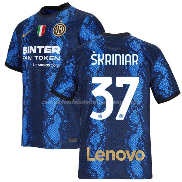 camisola inter de milão skriniar equipamento principal 2021-22