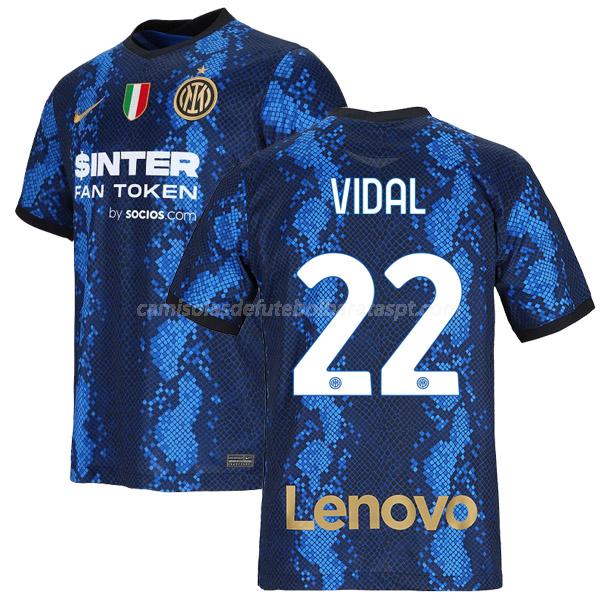 camisola inter de milão vidal equipamento principal 2021-22