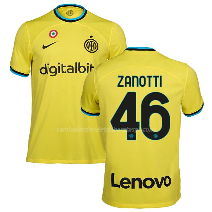 camisola inter de milão zanotti equipamento alternativo 2022-23