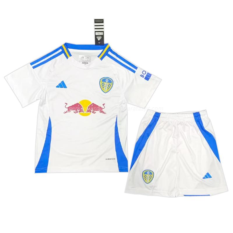 camisola leeds united crianças equipamento principal 2024-25