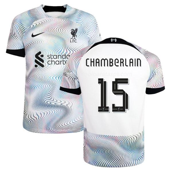 camisola liverpool chamberlain equipamento suplente 2022-23