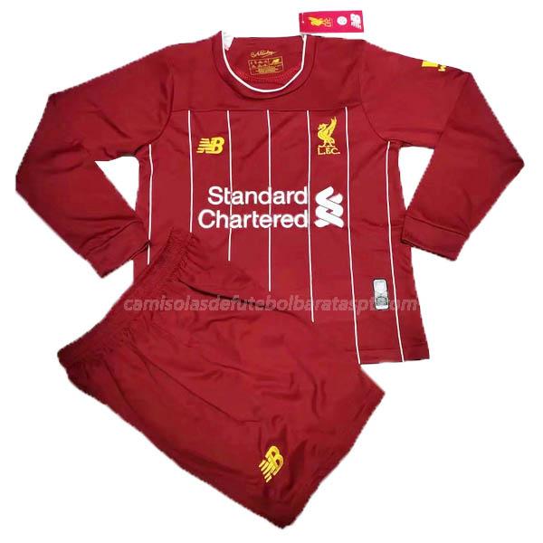 camisola liverpool crianças do manga comprida equipamento principal 2019-2020