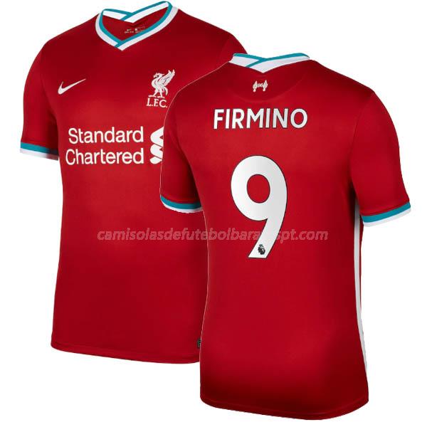 camisola liverpool firmino equipamento principal 2020-21