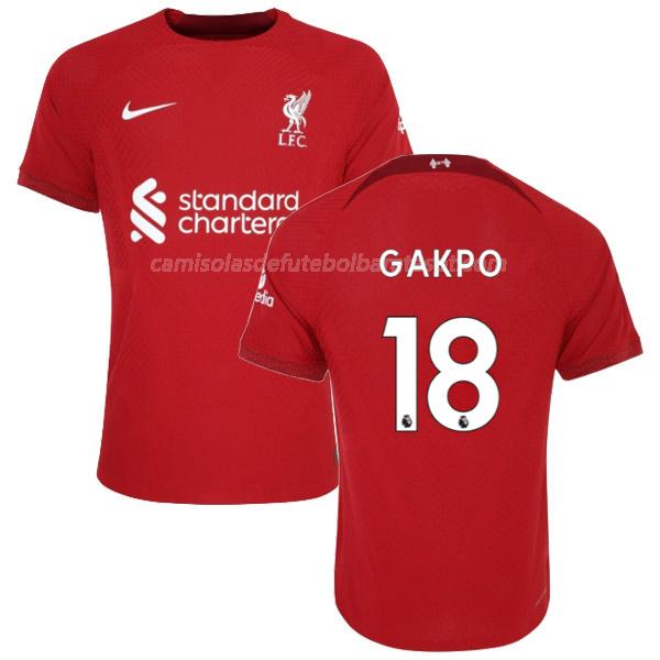 camisola liverpool gakpo equipamento principal 2022-23