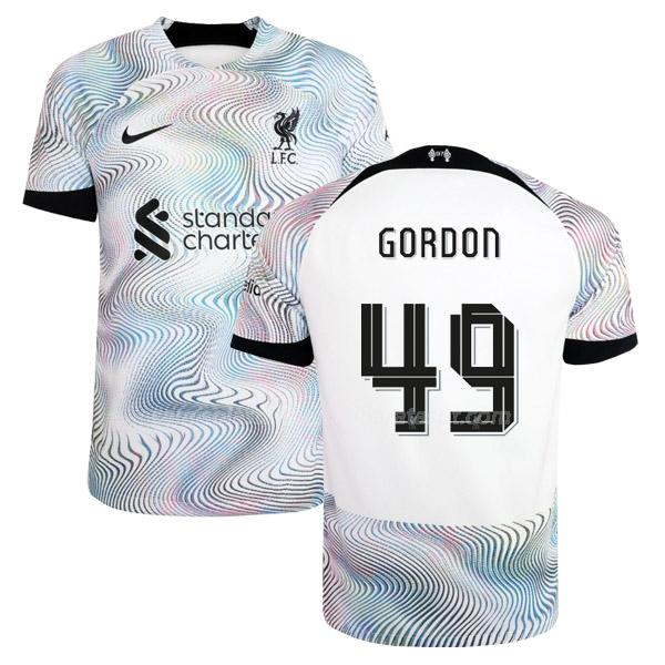 camisola liverpool gordon equipamento suplente 2022-23