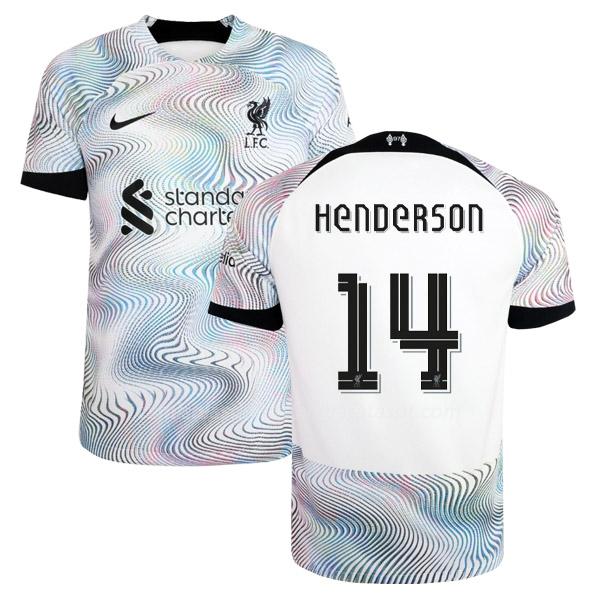 camisola liverpool henderson equipamento suplente 2022-23