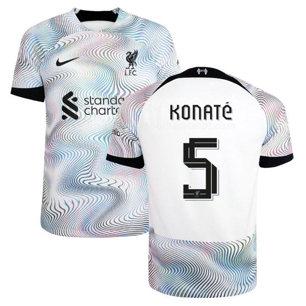 camisola liverpool konate equipamento suplente 2022-23