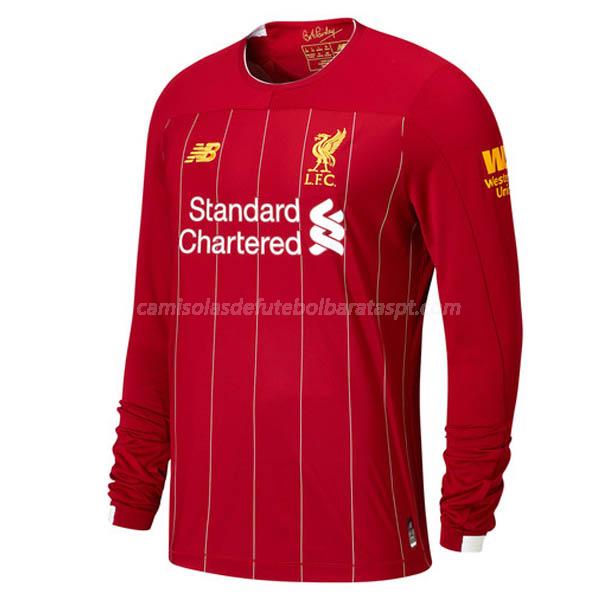 camisola liverpool manga comprida equipamento principal 2019-2020