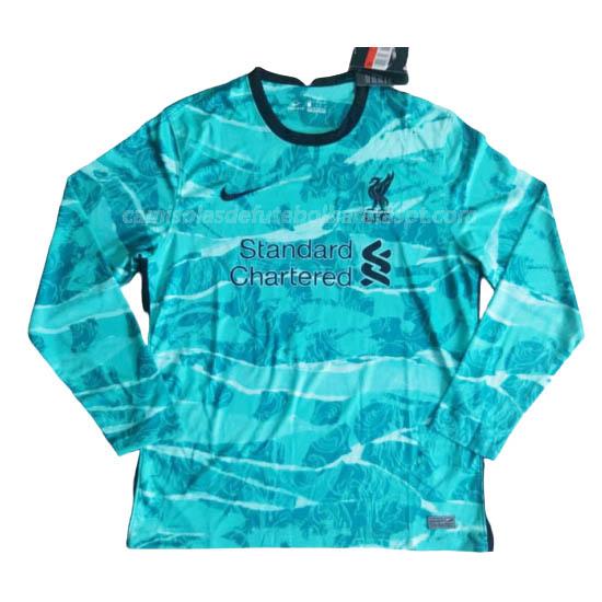 camisola liverpool manga comprida equipamento suplente 2020-21