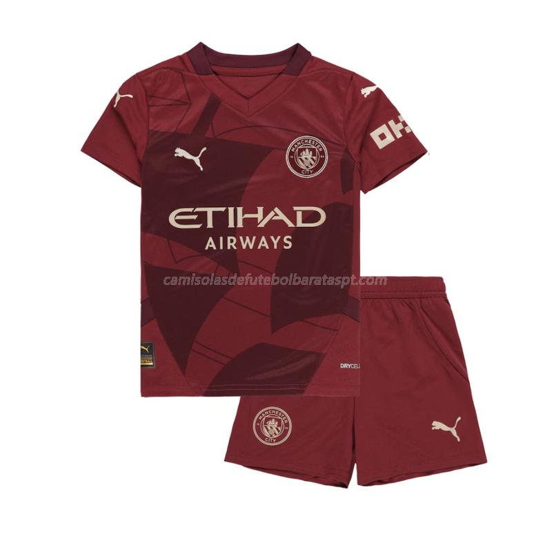 camisola manchester city crianças equipamento alternativo 2024-25