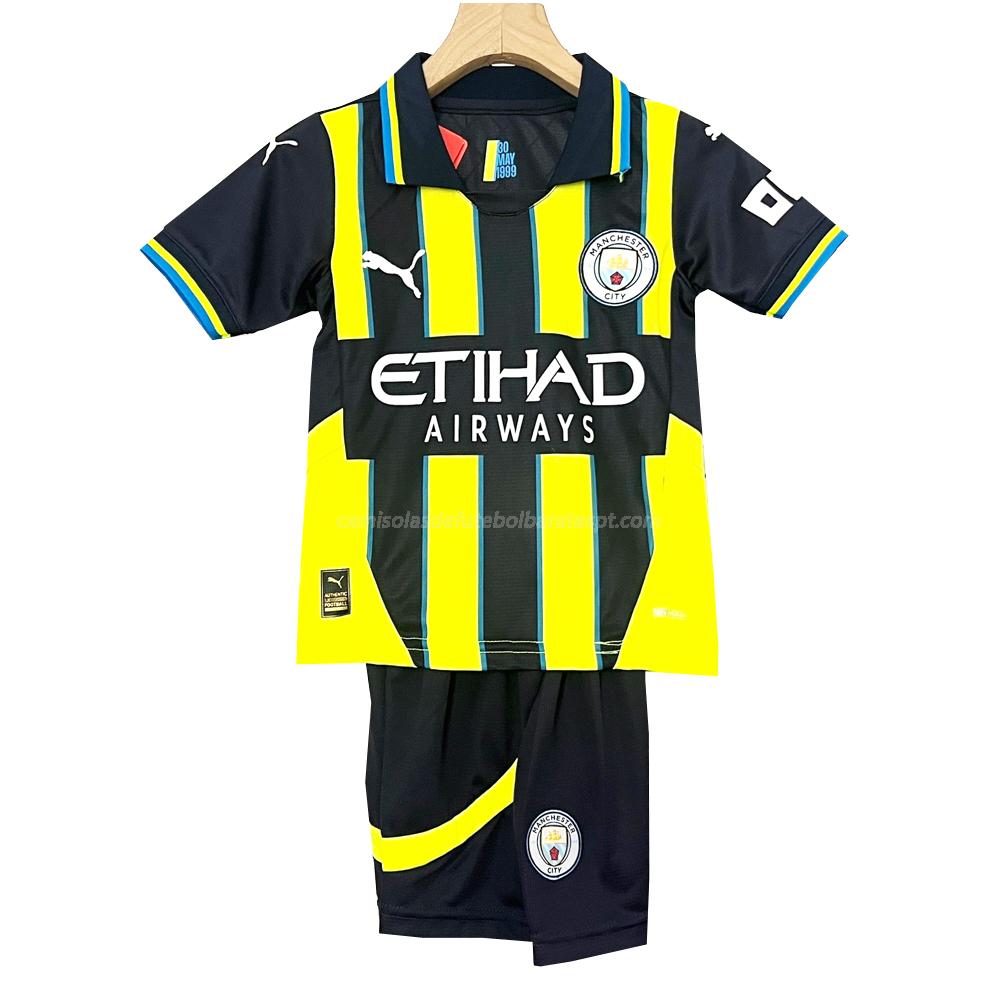 camisola manchester city crianças equipamento suplente 2024-25