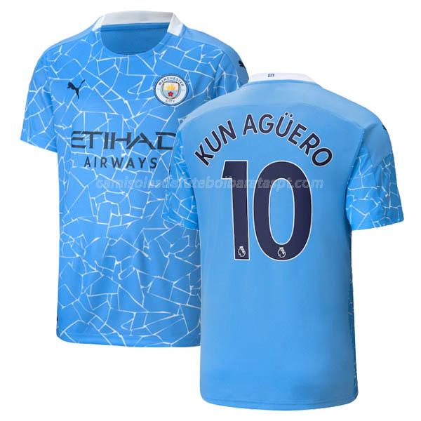 camisola manchester city kun agüero equipamento principal 2020-21