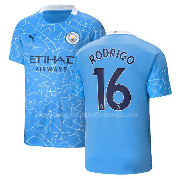 camisola manchester city rodrigo equipamento principal 2020-21