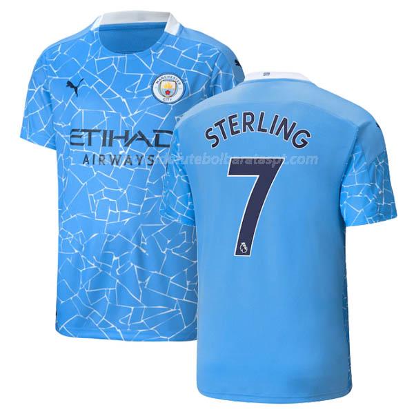 camisola manchester city sterling equipamento principal 2020-21