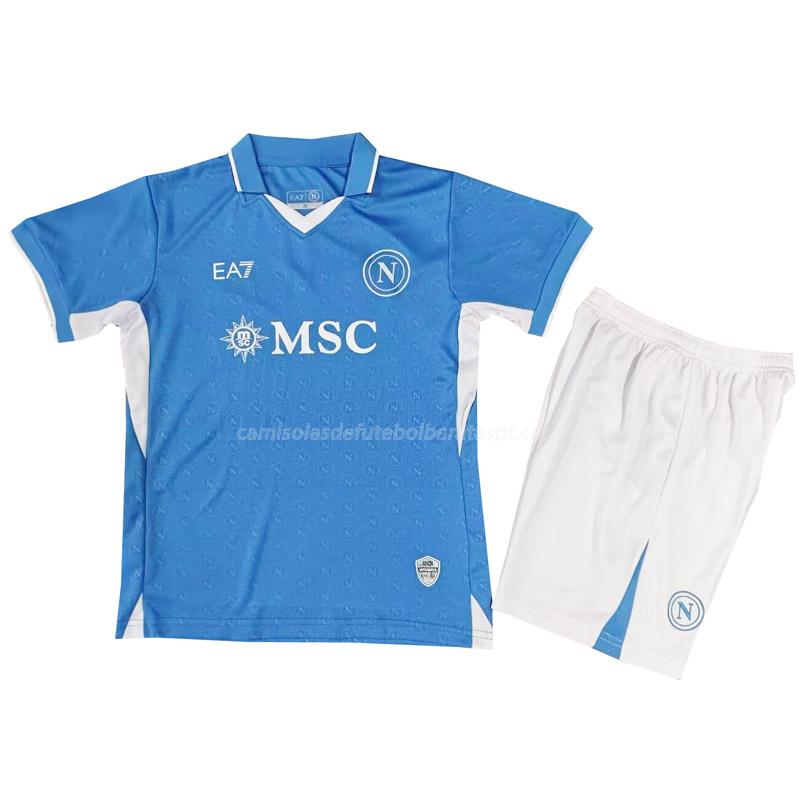 camisola napoli crianças equipamento principal 2024-25