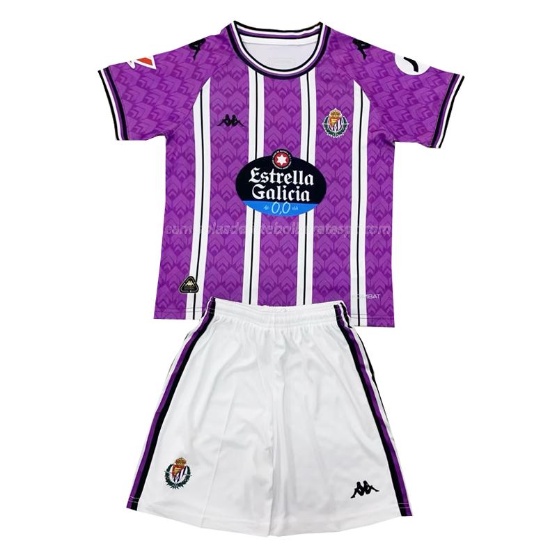 camisola real valladolid crianças equipamento principal 2024-25