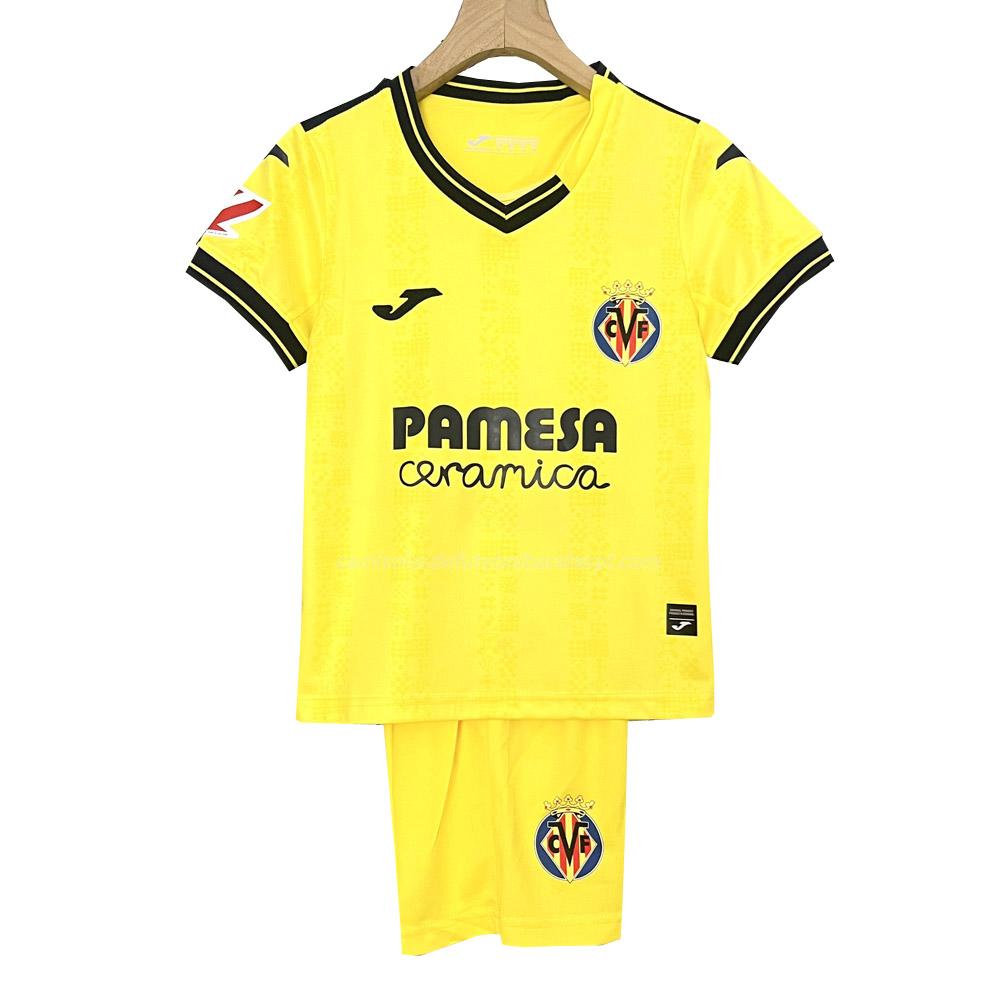 camisola villarreal cf crianças equipamento principal 2024-25