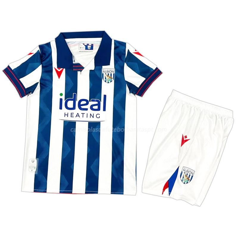 camisola west bromwich albion crianças equipamento principal 2024-25