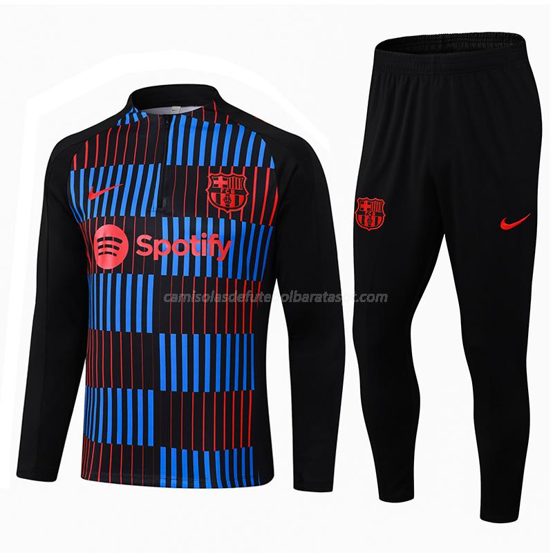 sweatshirt barcelona preto vermelho azul 2024-25