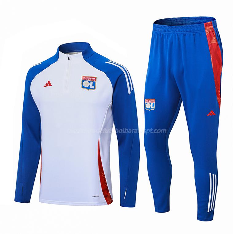 sweatshirt olympique de lyon branco azul 2024-25