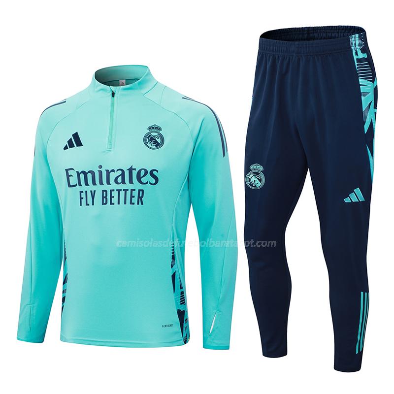 sweatshirt real madrid ciano azul 2024-25